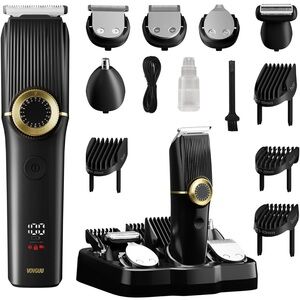 Beard Trimmer for Men 15 PCS Mens Grooming Kit with Cordless Hair Clippers